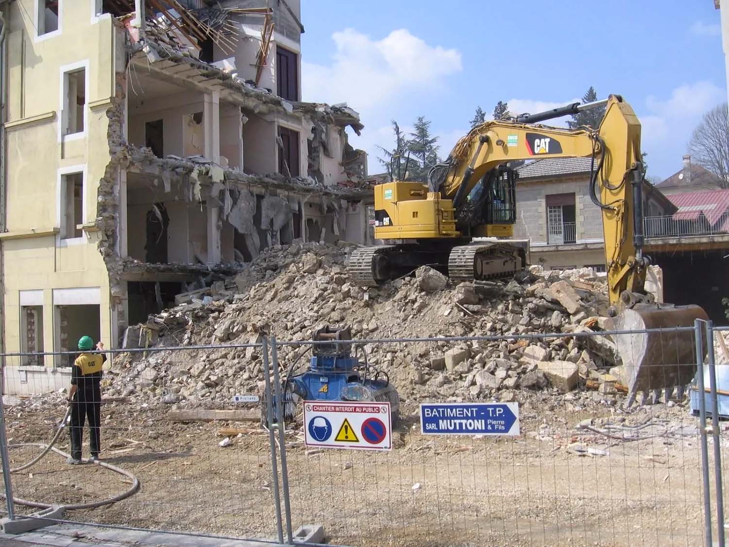 Travaux de démolition dans l'Ain